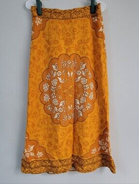 Rachel Zoe Linen Maxi Skirt Women Size S Western Bohemian Coastal Hippie